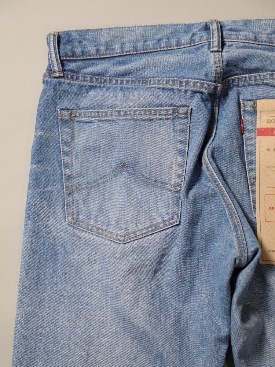 B-1969-XX-J-013 【Okayama-made Selvedge Denim】 Jeans, Bleach Wash, Straight Selvedge Denim usedwash