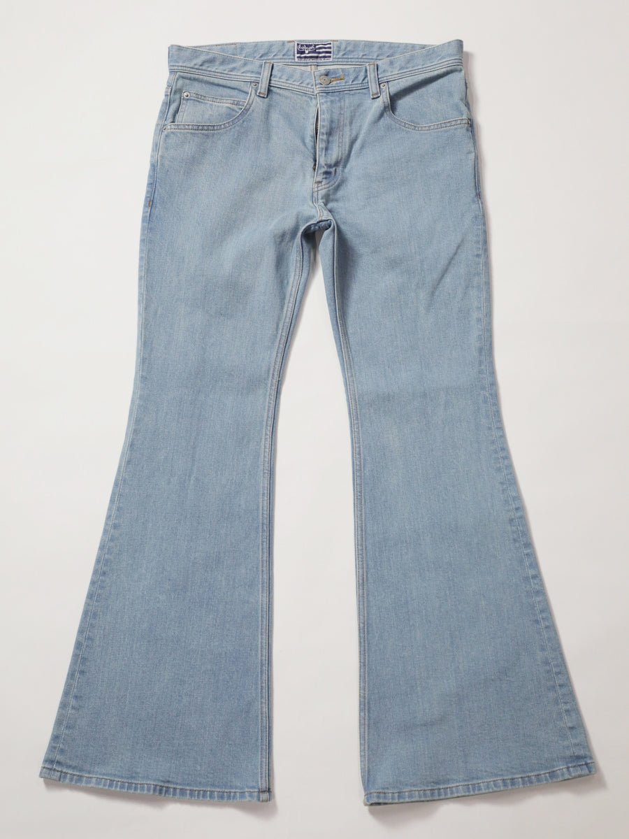 Bell-bottom jeans, retro high-bleach color, unisex, 12.5oz