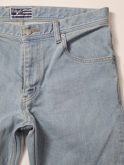 Bell-bottom jeans, retro high-bleach color, unisex, 12.5oz