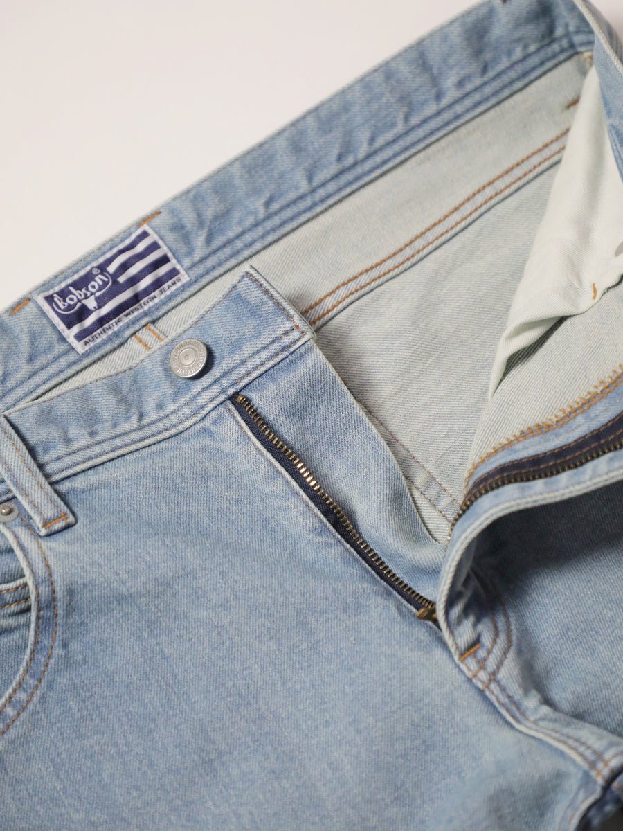 Bell-bottom jeans, retro high-bleach color, unisex, 12.5oz