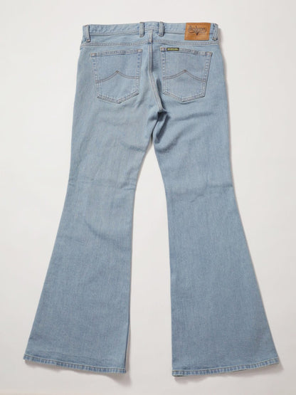 Bell-bottom jeans, retro high-bleach color, unisex, 12.5oz