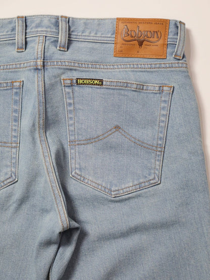 Bell-bottom jeans, retro high-bleach color, unisex, 12.5oz