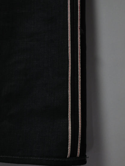 B-1969-XX-F-BK-004 【Okayama-made, vertically and horizontally black selvedge denim】Bell-bottom rigid BELL-BOTTOM BLACK SELVEDGE DENIM RIGID