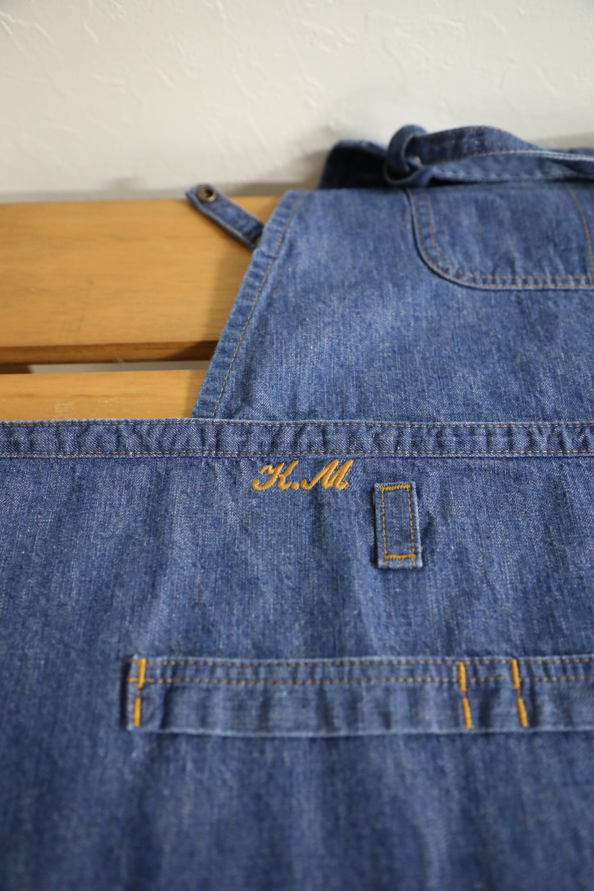 2WAY Denim Apron Okayama Denim [12oz] Bleached Color/Indigo Color Unisex
