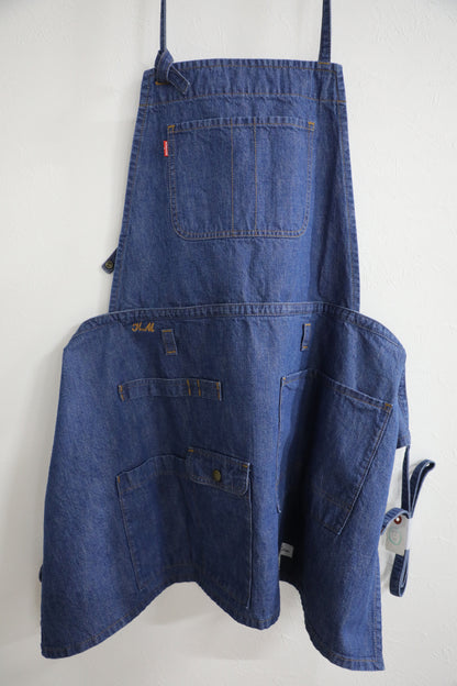 2WAY Denim Apron Okayama Denim [12oz] Bleached Color/Indigo Color Unisex