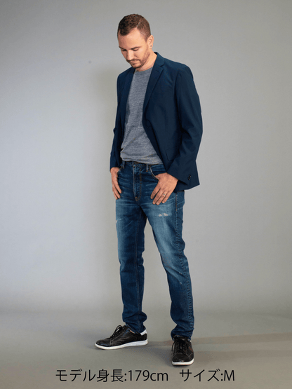 Premium Jeans Tapered Straight Distressed Color/Men's