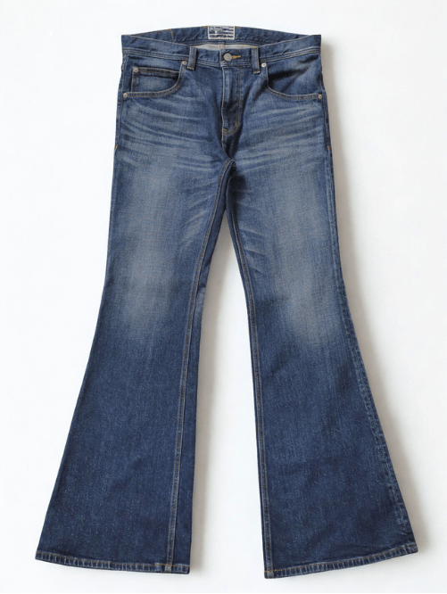 12.5oz Bell-bottom jeans, Distressed Color/unisex
