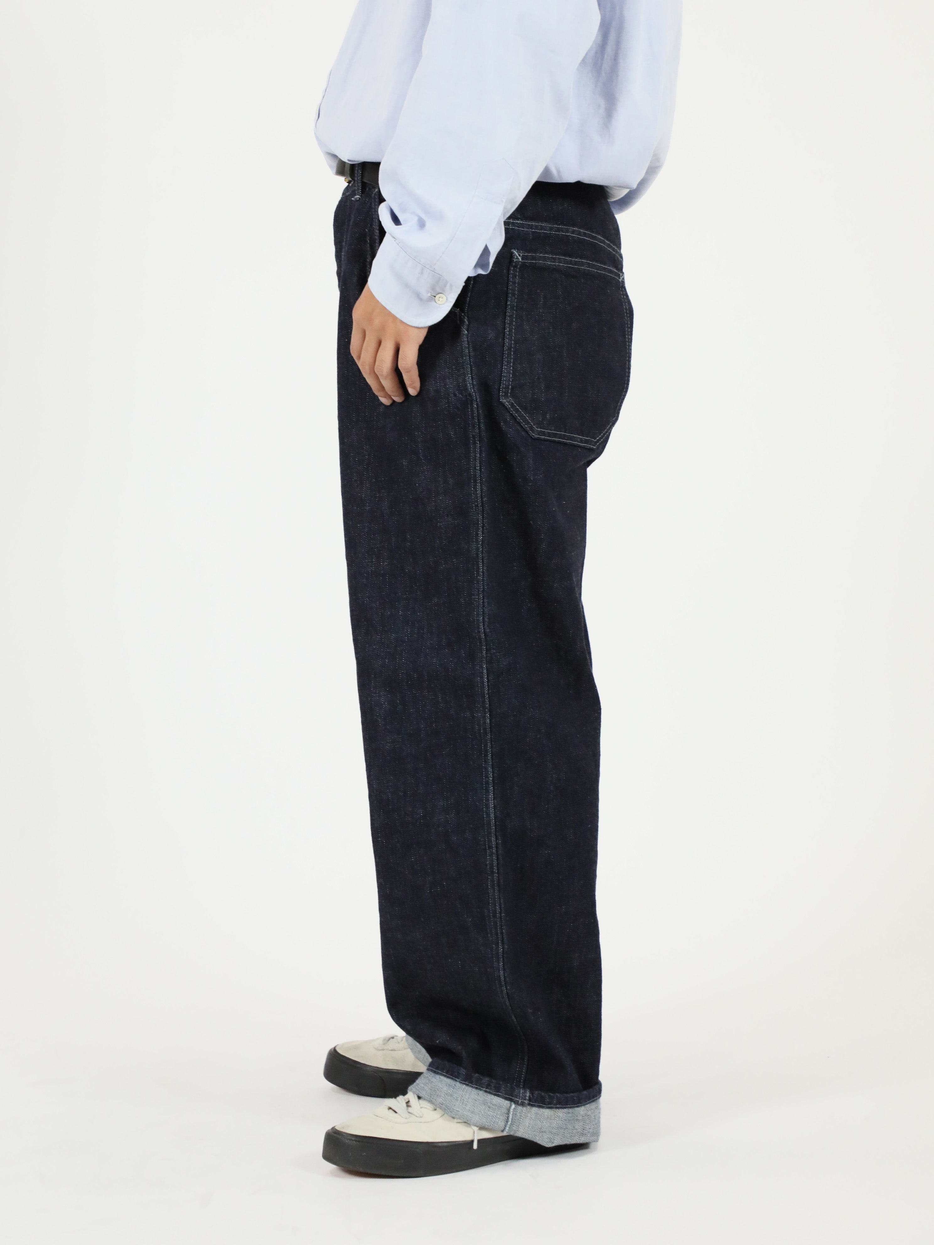 13.5oz Men's Crunch Denim Wide-Leg Jeans