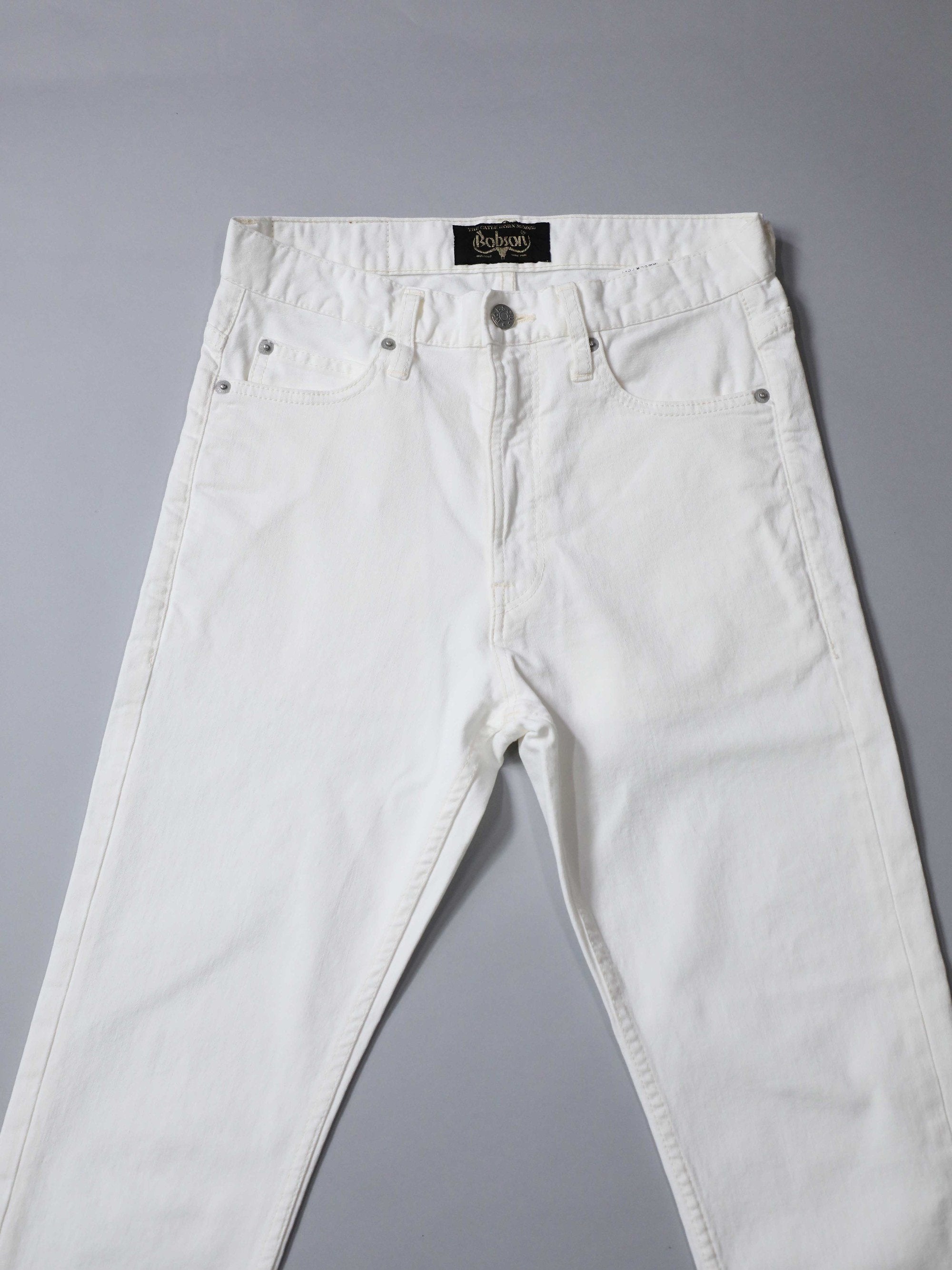 Premium Jeans Tapered Straight Anti-bacterial, Stain-resistant,  Water-repellent Finished White Denim/Women's – BOBSON JEANS