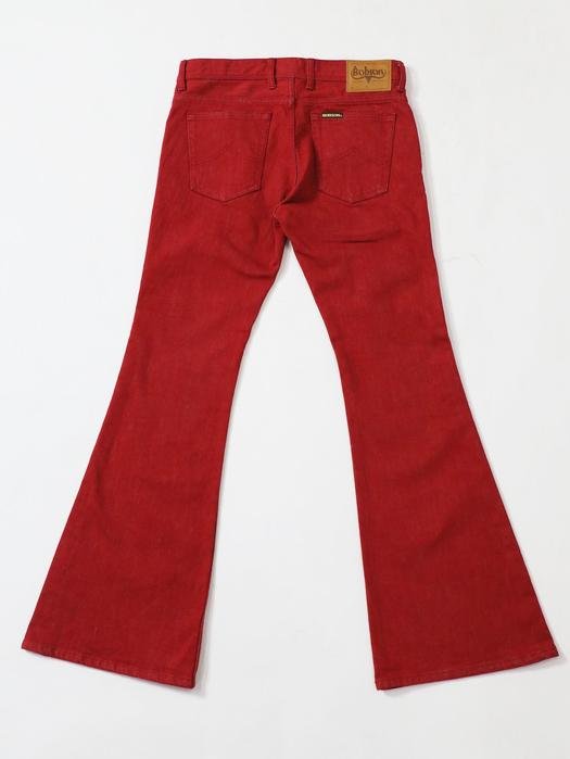Zimbabwe Cotton Bell Bottoms Jeans Red Color Denim/Unisex