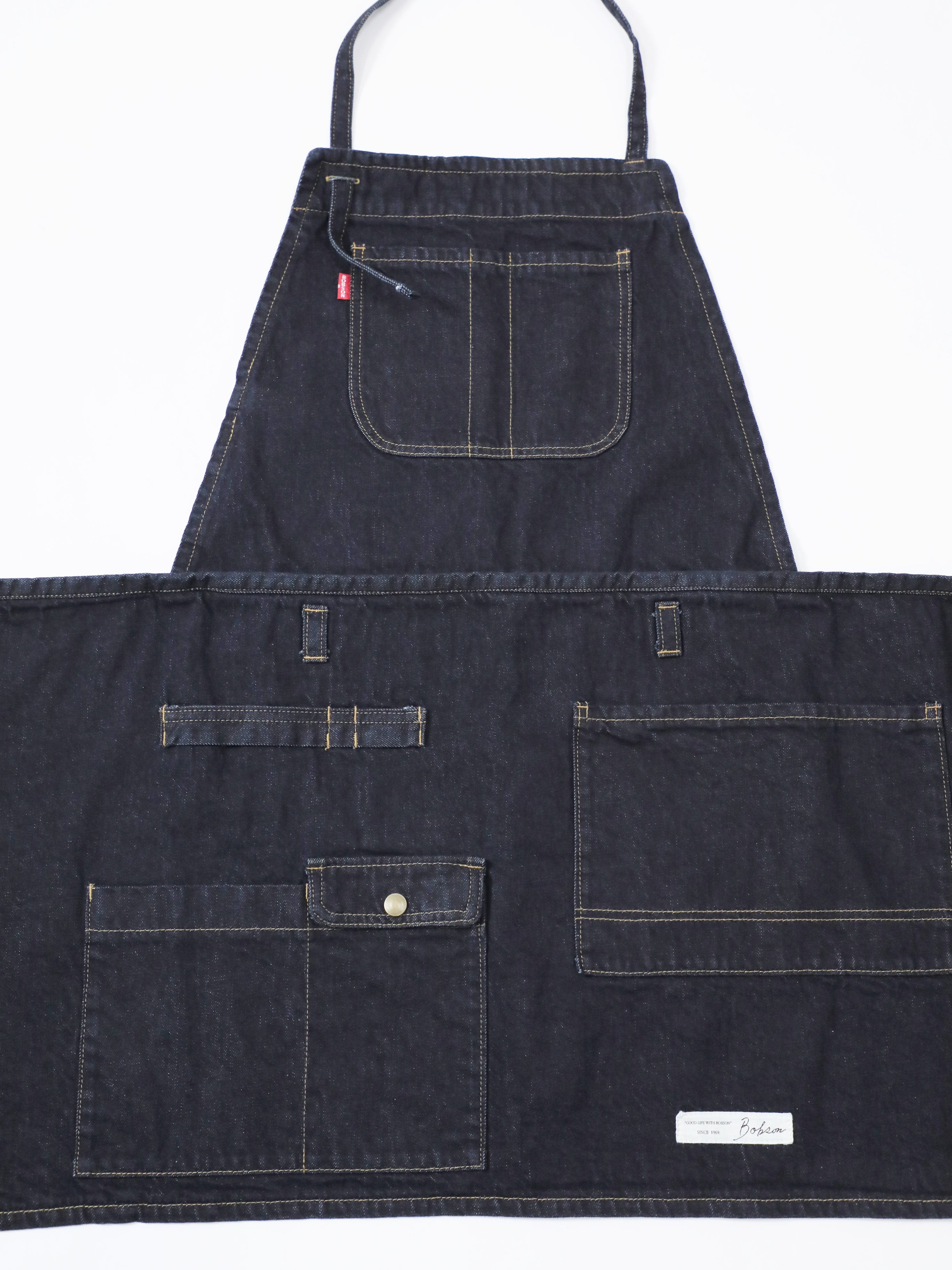 2WAY Denim Apron Okayama Denim [12oz] Bleached Color/Indigo Color 