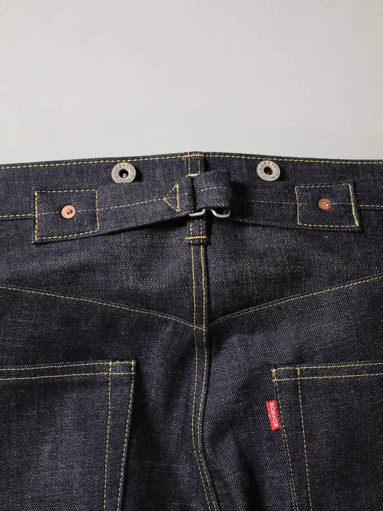 B-1969-XX-RR2011-004 岡山産セルビッチデニム シンチバックジーンズ リジット CINCH BUCKLE SELVEDGE  DENIM RIGID