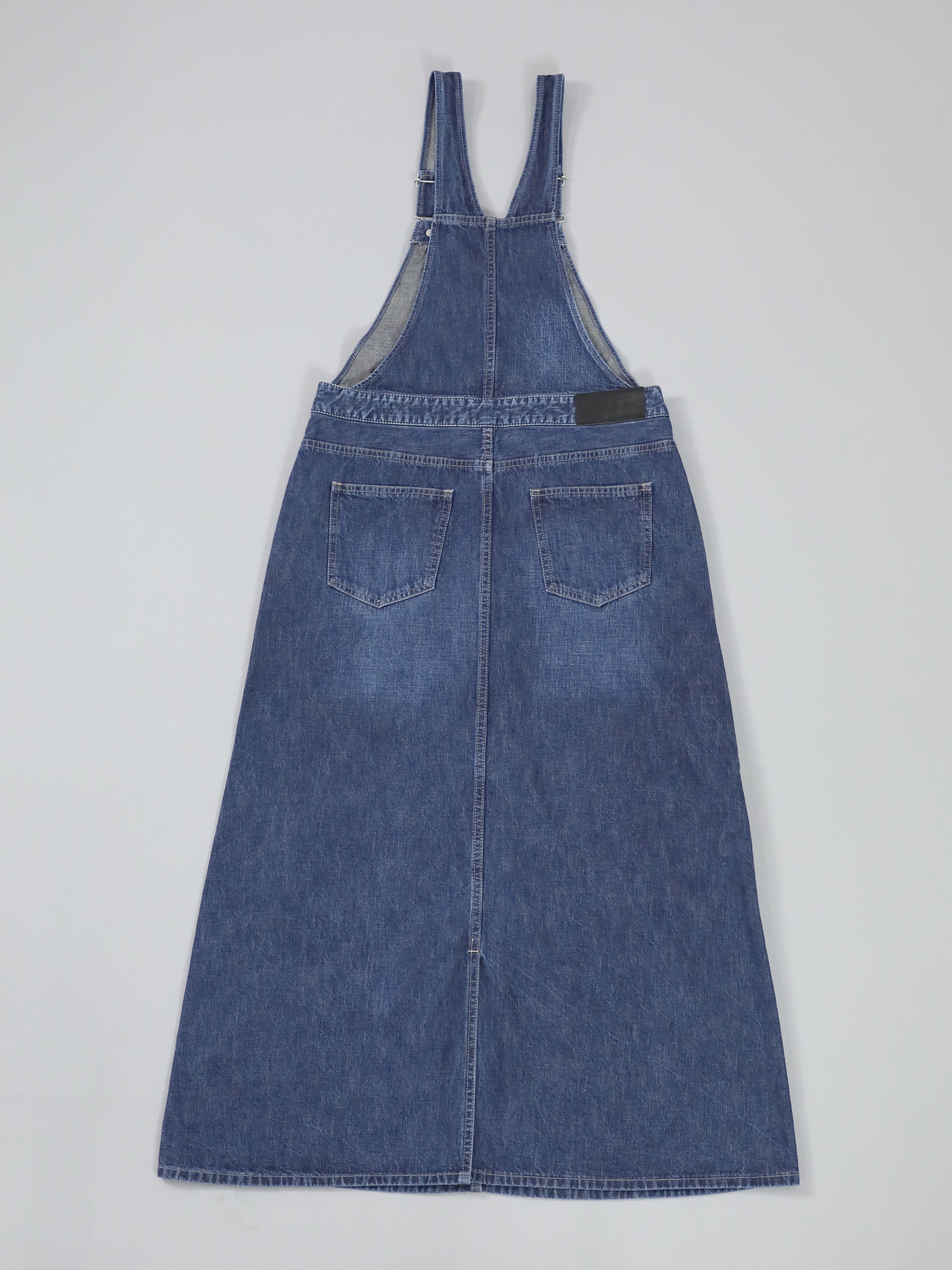 Denim Overall Skirt Salopette Indigo Color Women's