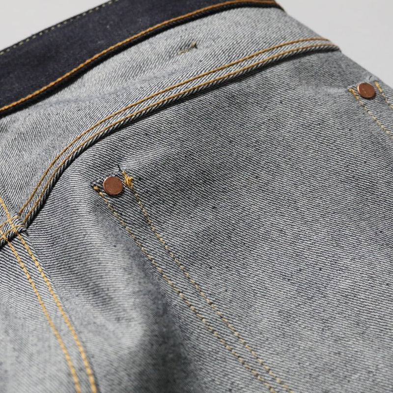 B-1969-XX-F-004 Flare Jeans Rigid, made with Selvedge Denim from Okayama – FLARE SELVEDGE DENIM RIGID, made in Okayama.