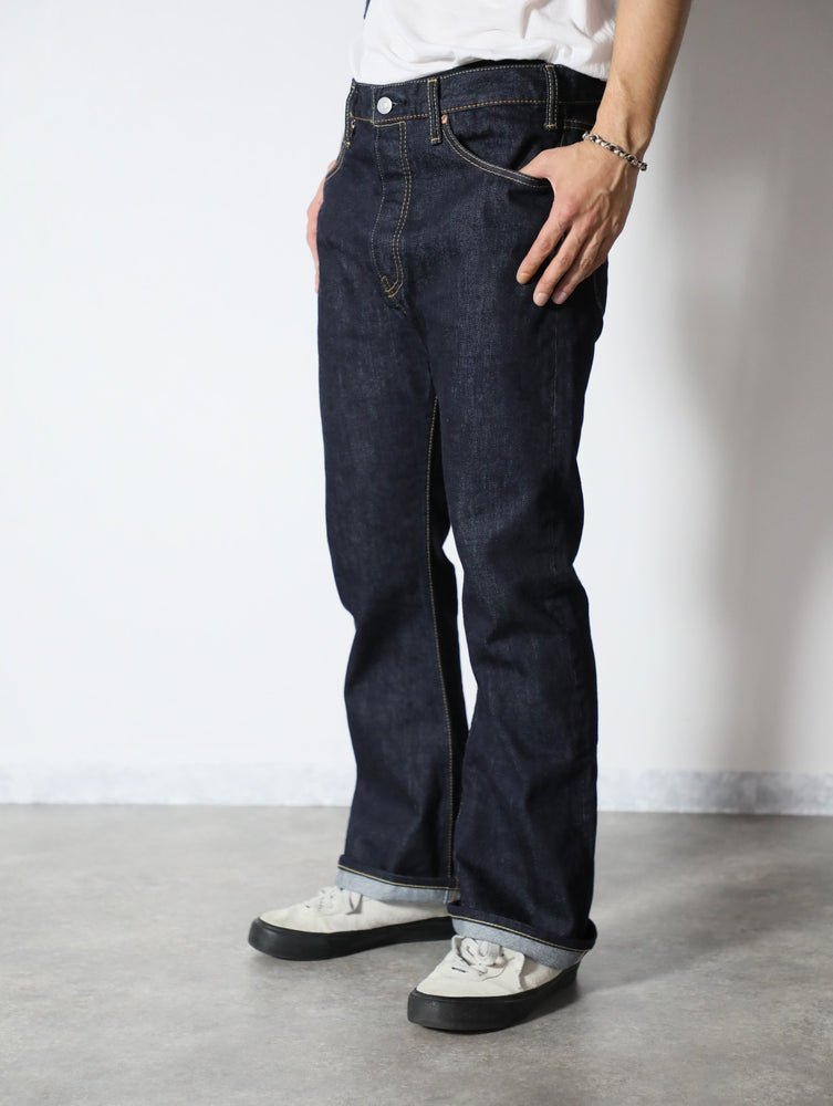 B-1969-XX-F-680 One-Wash Flare Jeans made with Selvedge Denim from Okayama